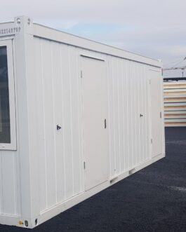 BATIMODULE 20′ Bureau semi vitré + cabine accueil