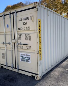 Nuovo container 40 piedi per spedizioni/ deposito Standar a doppia porta – a tenuta di vento e acqua- BEIGE- 40′ x 8′ x 8,5′ di altezza