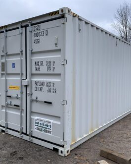 Nuovo container standard da 40 piedi per la spedizione e lo stoccaggio – a tenuta di vento e acqua – grigio 40′