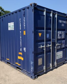 Nuovo container per spedizioni/magazzino alto 10′ x 8′ x 8,5′ – a tenuta di vento e acqua – BLU