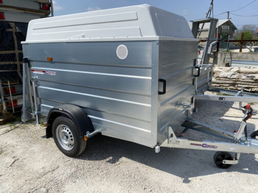 Rimorchio per furgoni Cresci PT6F con freni - Capacità 750 kg - Image 4
